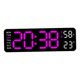 thumbnail image 2 of Reloj de decoración de pared Macarena Digital moderno Brillo automático luz blanca, 2 of 8