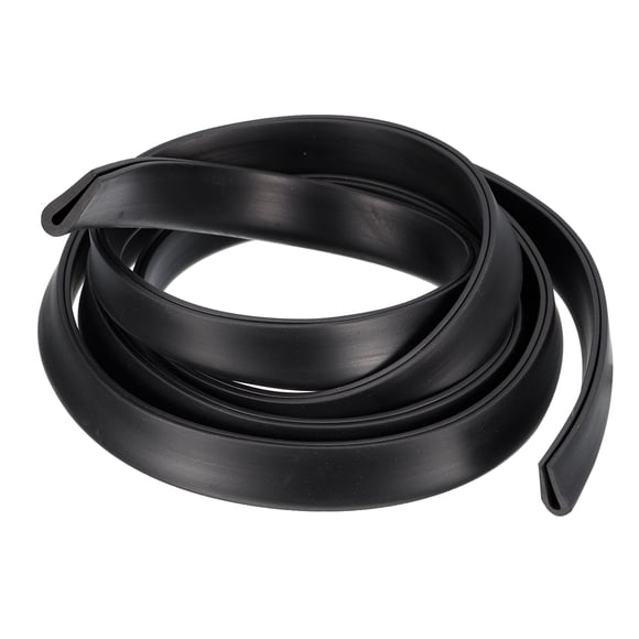 Uxcell 5/16"x 23/32"x 4.9ft Rubber U Channel Edge Trim Fits 2.5-3mm Edge, Black