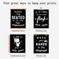 thumbnail image 7 of 9 PCS/Set Canvas Prints Bathroom Theme Canvas Art Black&White Hint Painting Decorative Wall Art Pictures for Toilet Bathroom Wall Decor 9.8"x7.8" (No Frame), 7 of 7