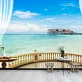 thumbnail image 3 of IDEA4WALL 4pcs Landscape from Balcony Peel and Stick Wallpaper Removable Wall Murals Large Wall Stickers for Home Decoration, 66"x24", 3 of 5