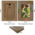 thumbnail image 2 of Wooden Photo Frame 4 x 6 Standing Wall Mounted Vintage Desktop Wall Decor Picture Frames with Adjustable Kickstand Portrait Display for Pet Photo Keepsake Christmas Thanksgiving Day Gifts Colorful, 2 of 9