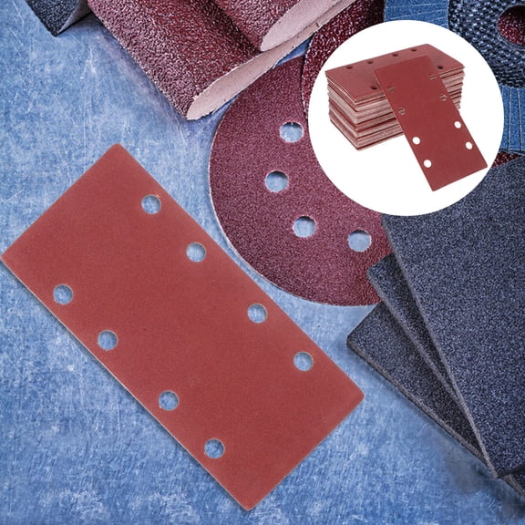 HEATSHAKING Dark Red Sandpaper Sheets High Efficiency Fine Texture for Home 100Pcs
