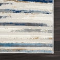 thumbnail image 5 of Abani Dunes Collection Grey Blue 5' x 8' Striped Contemporary Area Rug, 5 of 5