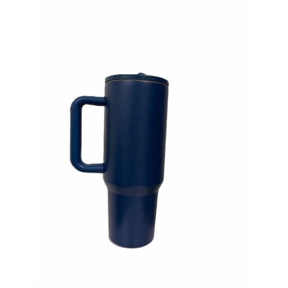 Thirstee 40oz Insulated Tumbler with Handle & Lid – Leak-Resistant Travel Mug, Cupholder Friendly, Powder Blue