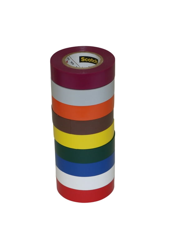 3M Scotch 35 Electrical Tape Rainbow Packs: 1/2 in. x 20 ft. 9-pack