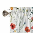 thumbnail image 4 of Rustic Pressed Floral Valances for Windows Farmhouse Kitchen Curtains Valances Rod Pocket Valance Curtains for Kitchen Windows Vintage Multicolor Leaves Floral Window Valances for Bathroom 42"x12", 4 of 6