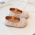thumbnail image 4 of Toddler Girls Solid Round Toe Princess Dress Shoes, Non Slip Soft Comfort Sole Slip On Casual Footwear for Little Girls Daily Outfits Khaki 7-8 Years, 4 of 7