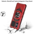 thumbnail image 3 of Kaleidio Case For OnePlus N20 5G [Robotic Hybrid] Rugged Shockproof [Ring Stand] Magnetic Armor Impact Cover [Red/Black], 3 of 3