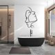 thumbnail image 2 of Line Face Metal Wall Art, Metal Line Art Wall Decor, 2 of 5