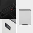 thumbnail image 5 of Innovaze 16 Gal /60L Stainless Steel Dual-Compartment Recycling Garbage Can with Two Bin for Kitchen, Matte White, 5 of 11