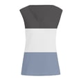 thumbnail image 3 of yunLCZ Women's Cap Sleeve Tank Tops Loose Shirts Sleeveless Fitting Neck Knit V Solid Womens Fashion Tee Tops Women's Blouse, 3 of 4
