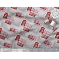 thumbnail image 3 of Soimoi Gray Silk Fabric London Theme Architectural Printed Fabric 1 Yard 42 Inch Wide, 3 of 3