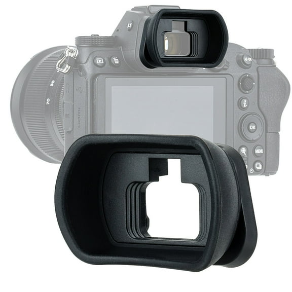 JJC KENKZ KIWIFOTOS Long Camera Eyecup for Nikon Z6 Z7 Z6II Z7II, Z7 II Eye Cup Eye Piece Viewfinder, replaces DK-29 Eyecup, Soft Silicone, 50x33x21mm