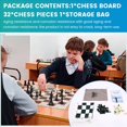 thumbnail image 4 of Chess Soft Leather Flannelette Board Portable Convenient Leather Chessboard Leisure Outdoor Puzzle Chess, 4 of 6
