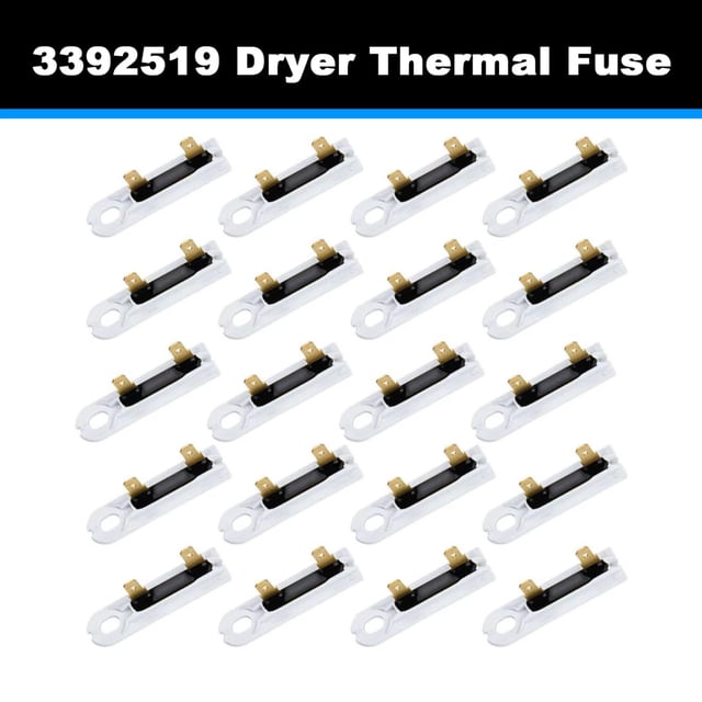 JIAHAOO Dryer Overheat Protection Thermal Fuse 91°C 20 Pieces Set For Kenmore Maytag Dryer Repair Replacement Components