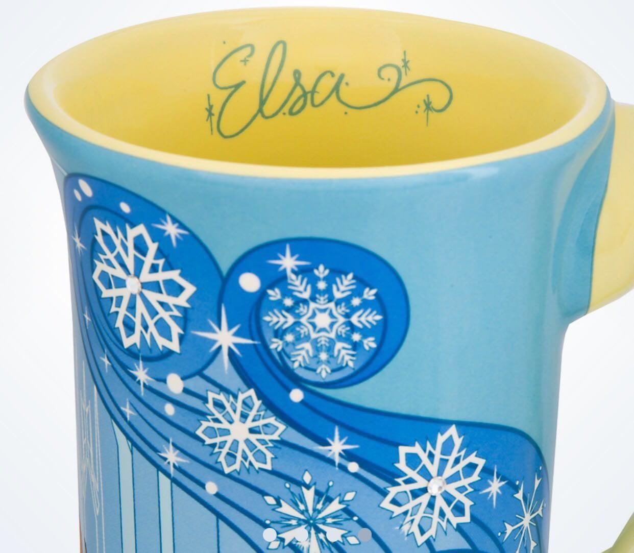 Disney Parks Frozen Elsa Relief Dress Ceramic Coffee Mug 