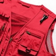 thumbnail image 5 of GrmtClth Mens Utility Fishing Vest 2026 Hunting Multiple Pockets Sleeveless Jacket Casual Breathable Outdoor Waistcoat Lightweight Clothes Red L, 5 of 8