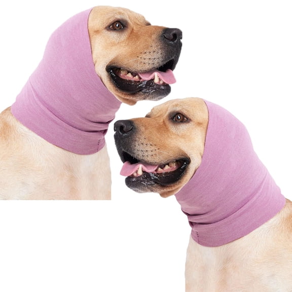2Pcs Dog Head Cover Quiet Dog Headband No Shake Ear Wrap Anxiety Relief & Calming Dogs, Hood for Dogs, Pet Ear Protector Dog Calming Hoodie Ear Cover Muffs for Dogs Noise Protection Grooming Bathing