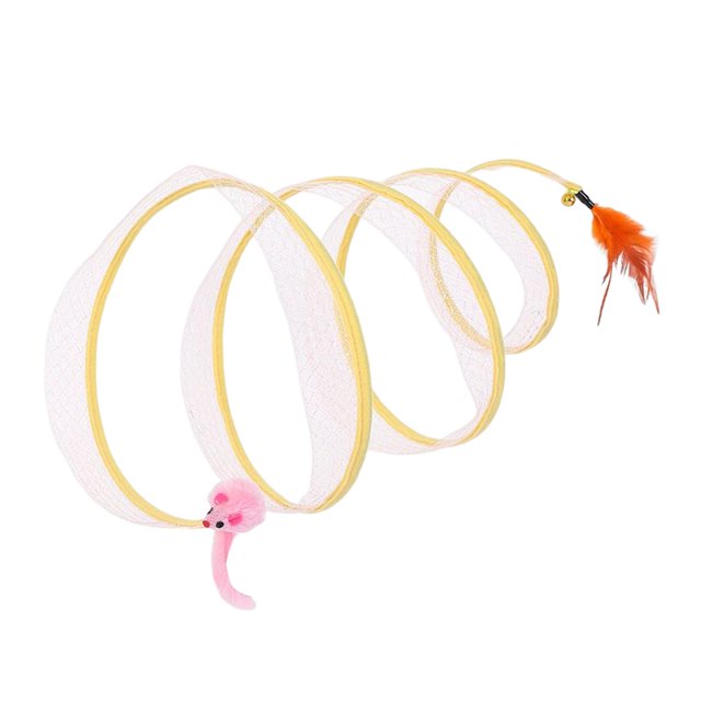 para gatos, juguete plegable para mascotas con juguete de s, animales pequeños, juego portátil ratón redondo Yuyangstore Gato Túnel