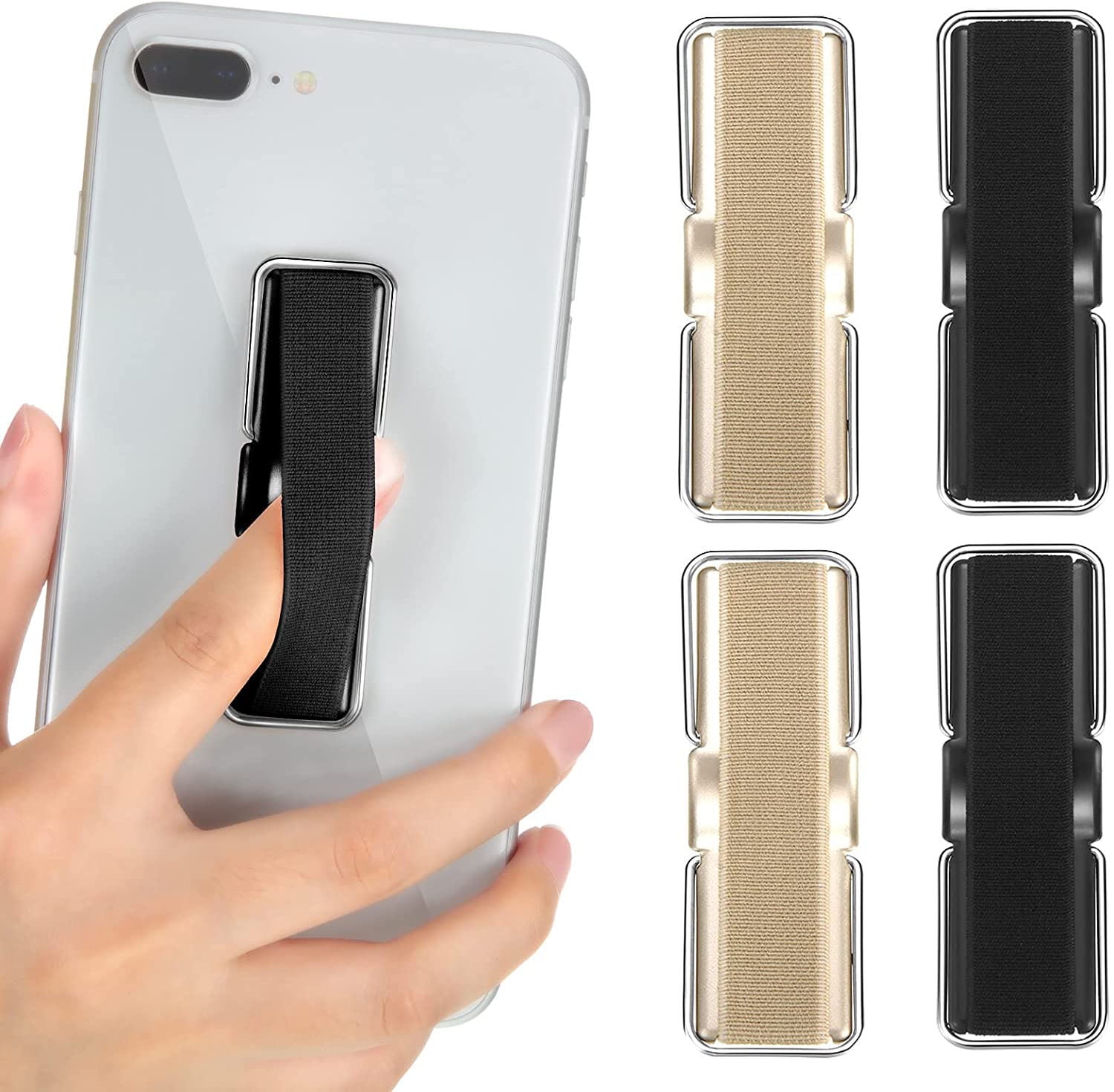 4 Pieces Finger Strap Phone Holder Elastic Finger Holder Cell Phone Grip Holder Finger Strap