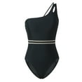 thumbnail image 4 of One Piece Swimsuit Women Slanted Shoulder Hollow 1 Piece Swimsuit, 4 of 7