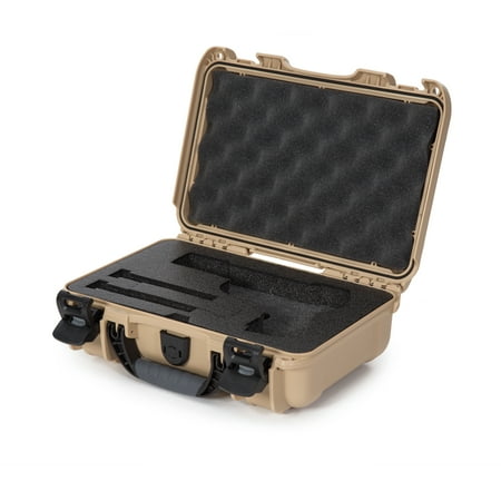 Nanuk 909 Waterproof Professional Classic Pistol/Gun Case Military Approved with Custom Insert - Tan