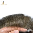 thumbnail image 3 of Lyricalhair Toupee for Men Full Lace Hairpieces Human Hair Replacement System 8"X10" Transparent Lace Mens Toupee Human Hair Units for Man Bleached Knots Male Hair Prosthesis, 3 of 7