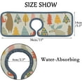 thumbnail image 2 of GZHJMY 4PCS Faucet Absorbent Mat, Cute Forest Trees Animals Washable Sink Splash Guard Drip Catcher, Kitchen Bath Countertop Microfiber Sink Drying Mats for Kitchen, 2 of 7