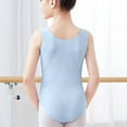 thumbnail image 5 of CYRBOKO Girls Gymnastics Leotards 2025, Stretchy Training Performance Sleeveless Ballerina Dancewear Light Blue Size 7-8 T, 5 of 7