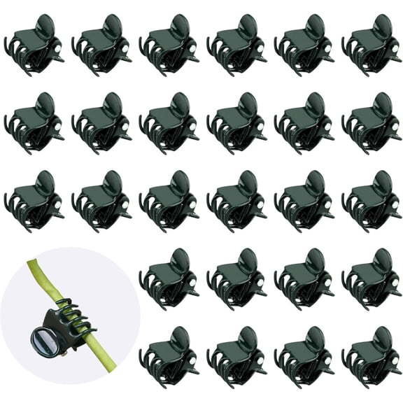 Plant Orchid Clips,Happon 100 Pcs Plant Support Clips,Flower Plastic Vine Clips Garden Clips for Supporting Stems Vines