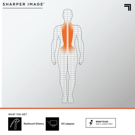 Sharper Image - Realtouch Shiatsu Massager - Grey