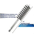 thumbnail image 3 of 12Pc Wire Bore Brush Bore Cleaning Brush Brush Set Stainless Steel Wire Twisted Brush for Drill Impa, 3 of 5