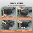thumbnail image 4 of Truck Bed Storage Box, Lockable 6.6 Gal Wheel Well Box, Ford F-150 2015-2021, ABS Waterproof Tool Box with Password Padlock, Driver Side, 4 of 9