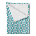 thumbnail image 2 of Abstract Soft Flannel Fleece Throw Blanket, Vertical Wavy Lines Oval Double S Shapes Curves Ogee Pattern, Cozy Plush for Indoor and Outdoor Use, 50" x 70", Charcoal Grey Turquoise, by Ambesonne, 2 of 5