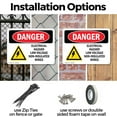 thumbnail image 3 of (2 Pack) Electrical Hazard Low Voltage OSHA Danger Sign 18 Inch X 12 Inch Plastic Sign, Weather Resistant, UV Protected for Workplace, Business, and Construction Site, Made in the USA, 3 of 8