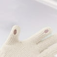 thumbnail image 4 of Sunvit-Panties White Unisex Winter Knit Cotton Gloves - Touchscreen Compatible, One Size Fits Most, Warm Ribbed Cuff Gloves for Fall & Winter Daily Use,Size Free Size, 4 of 4