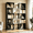 Black, variant on Winkalon 70" Expandable Bookshelf, 5 Tier Wood Corner Bookcase for Small Space, Bedroom, Living Room, Home Office, Black