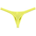 thumbnail image 2 of Botmois Sexy Mens Pouch Enhancing Thong Underpants Shiny Bikini Underwear Tangas Light Yellow L, 2 of 3