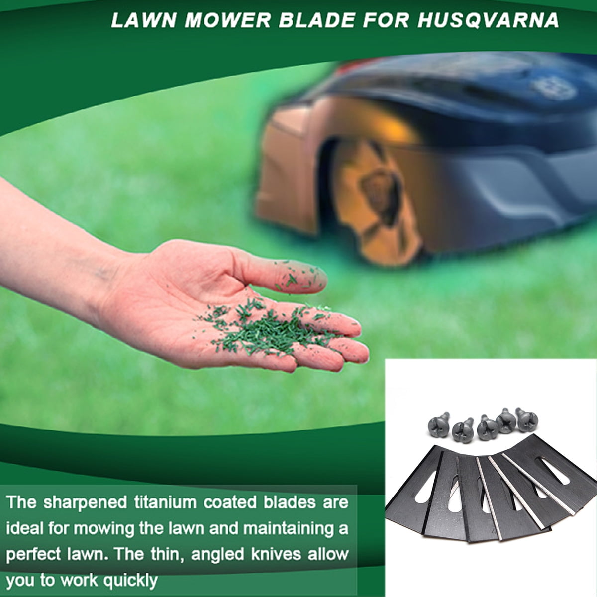 Titanium Replacement Blade Lawn Mower Blade Lawn Mower Accessories Lawn Mower Blades Compatible with Husqvarna McCulloch Flymo Mower Blades. Robot Lawn Mower Blade 30 Pieces Walmart