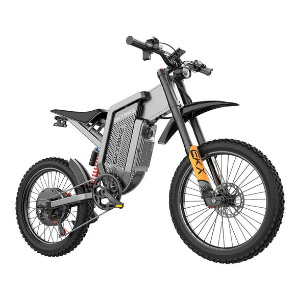 X21 MAX 6000W peak 45MPH 60V 30AH Electric Off-road Motorcycle for Adults ,Mountain Ebike ,Long Range19" Tire Electric Dirt Bike Full Suspension Hybrid UL2849 MTB