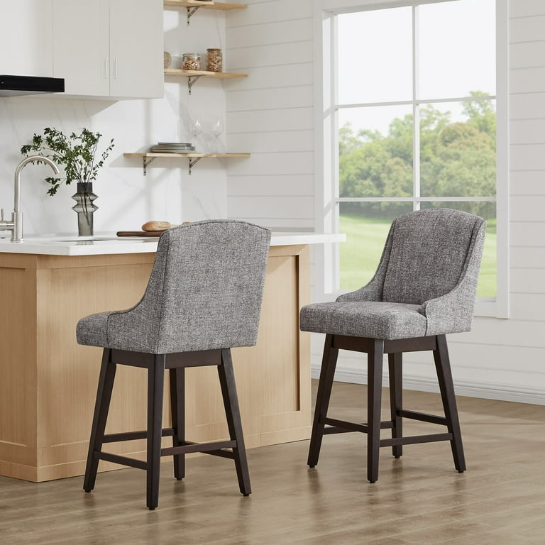 Mua Cozyman 26 Inch Bar Stools Set Of 2, Light Gray Swivel