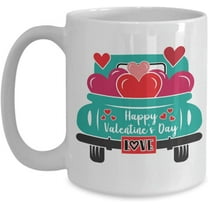 Valentine's Day Coffee Mug, Romantic Gifts For Her Wife, Valentines Day Gifts For BFF Best Friend, Rustic Truck Loads Of Love Mug For Women