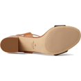 thumbnail image 3 of Cole Haan Josie Pecan/Ivory/Black Squared Open Toe Ankle Strap Heeled Sandals (Pecan/Ivory/Black, 8.5), 3 of 4