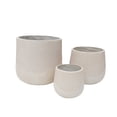 thumbnail image 5 of Olurrisa Large Outdoor Indoor Planter, 17.1"+13.38"+9" Dia Round Magnesium Oxide Planter Set of 3, Flower Pots with Drainage Holes, Modern Design Planter for Home Garden Patio, 5 of 8