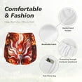 thumbnail image 4 of Balery Red Sun Flame Fox Pattern Women's Running Shorts with Liner 2 Pockets Elastic Workout Athletic Gym Yoga Shorts-Medium, 4 of 7