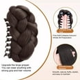 thumbnail image 6 of Natural Looking Twisted Braided Bun Hairpiece For Women with Voluminous Styles And Convenient Claw Clip for Formal Event, 6 of 9