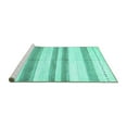 thumbnail image 2 of Ahgly Company Machine Washable Indoor Rectangle Solid Turquoise Blue Modern Area Rugs, 5' x 8', 2 of 4