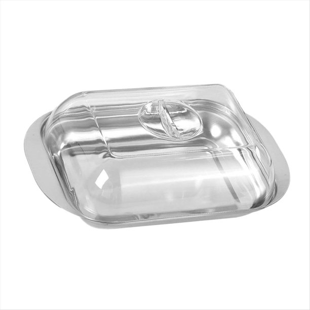 Contenedor de Mantequilla - Contenedor de Almacenamiento de Mantequilla para Refrigerador Caja de Almacenamiento de Mantequilla, Caja de Mantequilla de Metal con Tapa