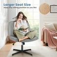 thumbnail image 6 of EDX PU Leather Office Chair Criss Cross Legged Chair No Wheels, Comfy Home Vanity Task Computer Chair, Gray, 6 of 14