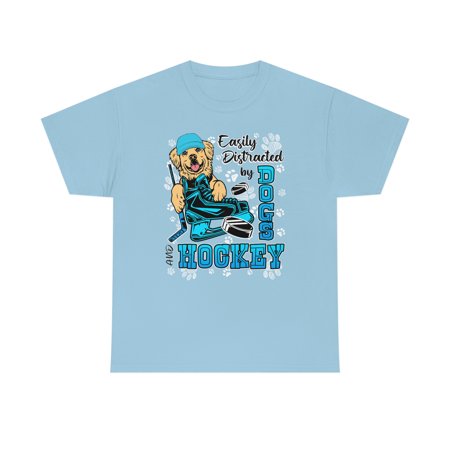 Familyloveshop LLC Easily Distracted By Dog and Hockey  R1160206c1